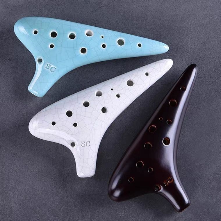 ✨Ocarina 12 lỗ treble C mười hai lỗ SC key cerami Ocarina 12 lỗ treble C mười hai lỗ SC-tone gốm nhự