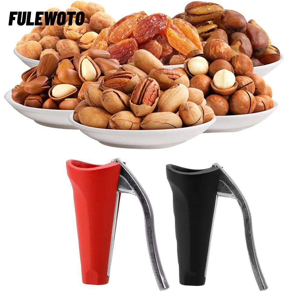 FILEWOTO Pecan Nuts Clip, Phễu Hình Đen Đỏ Hazelnut Kìm, Hợp Kim Kẽm Hạt dẻ Tiện Ích Dụng Cụ Nhà Bếp
