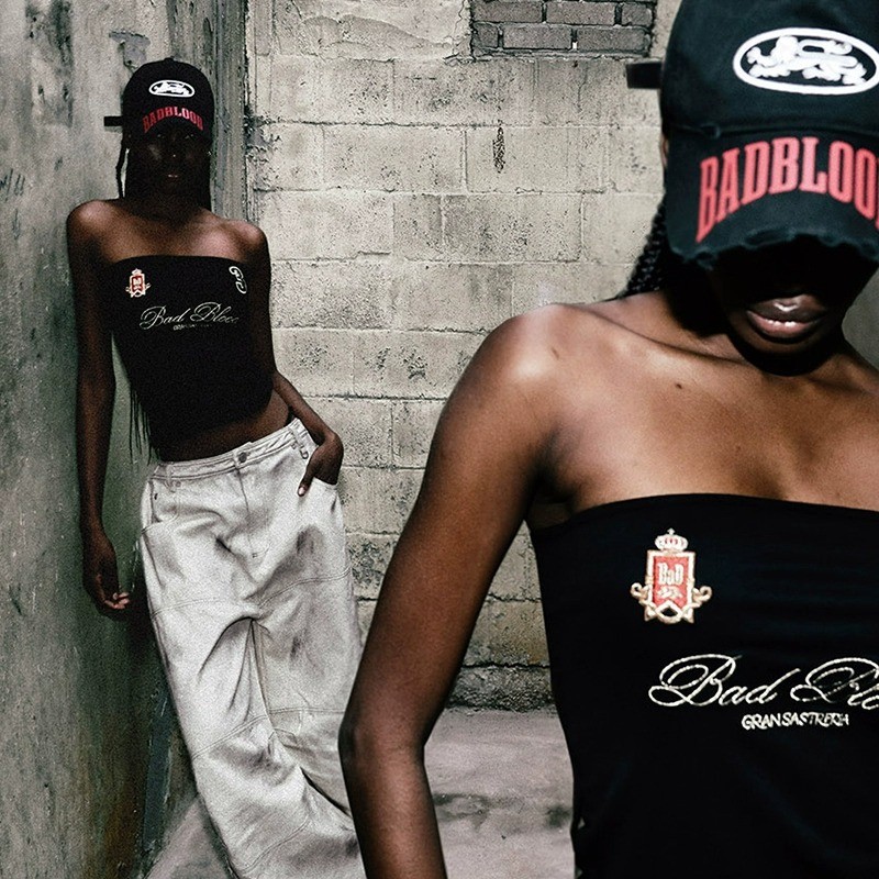 Badblood  bcac Series of retro sexy tube tops and camisoles for women, niche tops
