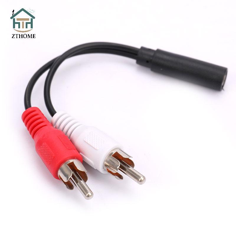 [ZTHOME] Đầu nối RCA Nữ 3,5mm ja Stereo Cable Y cắm vào 2 RCA Nam Adapter Cable Boutique