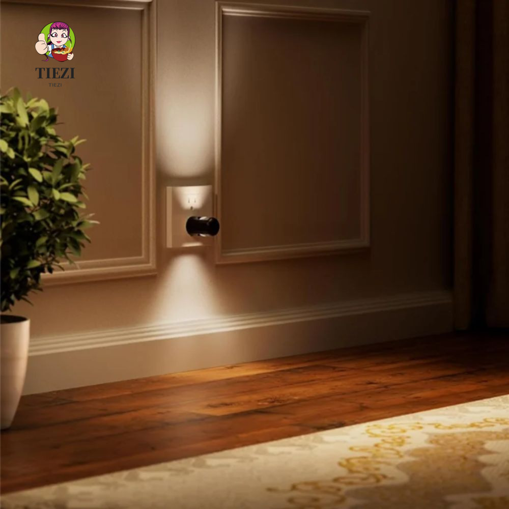 Phích cắm đèn LED TIEZI, Công nghệ LED Cảm biến tự động Đèn ngủ treo tường, Đèn tự động gắn tường Pl