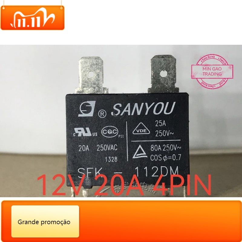 SANYOU SFK-112DM 12V 20A 4PIN G4A-1A-E Rơle máy nước nóng