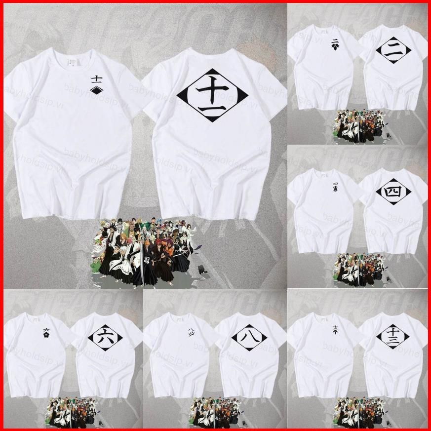 Áo thun anime unisex Ichigo/Rukia, phù hợp cosplay và plus size