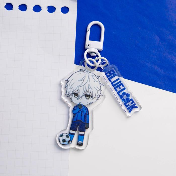 Bluelock Keychain Acrylic Frame | Gantungan Kunci Bluelock UV Printed on 3 mm Acrylic Frame - Seishi