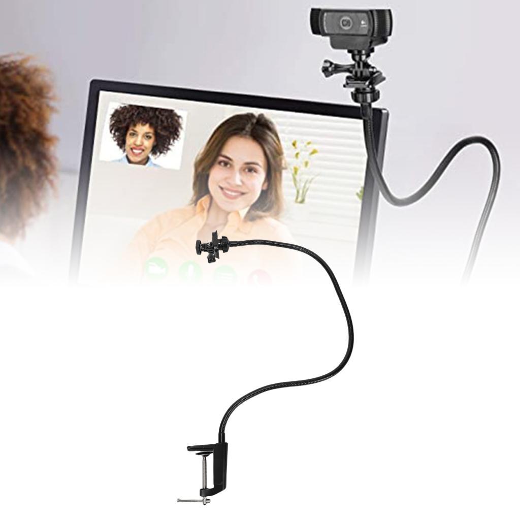 Hahao Wisoqu Webcam Đứng Cổ Ngỗng Bàn Gắn Cánh Tay Với Vít 1 / 4 Inch Xoay 360 Bóng Cho C922 C930e C