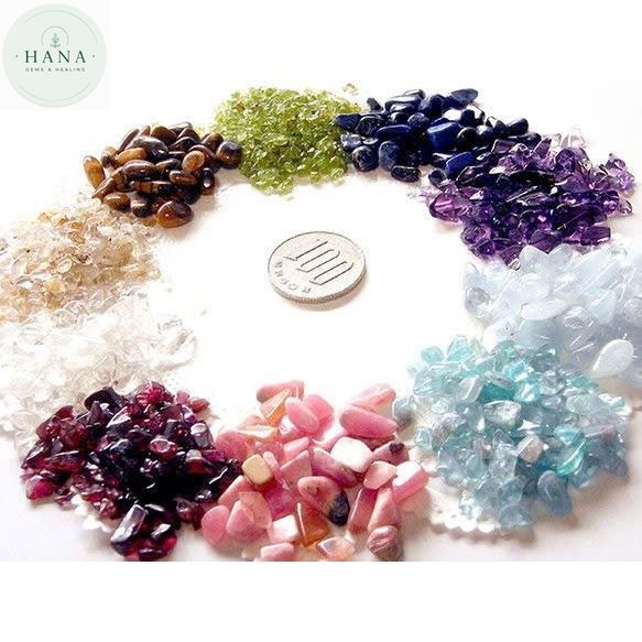 Đá Phong Thuỷ Rung Bóng, Vụn chip đá thạch tự nhiên trang trí Tarot DIY handmade Hana Gems & Healing