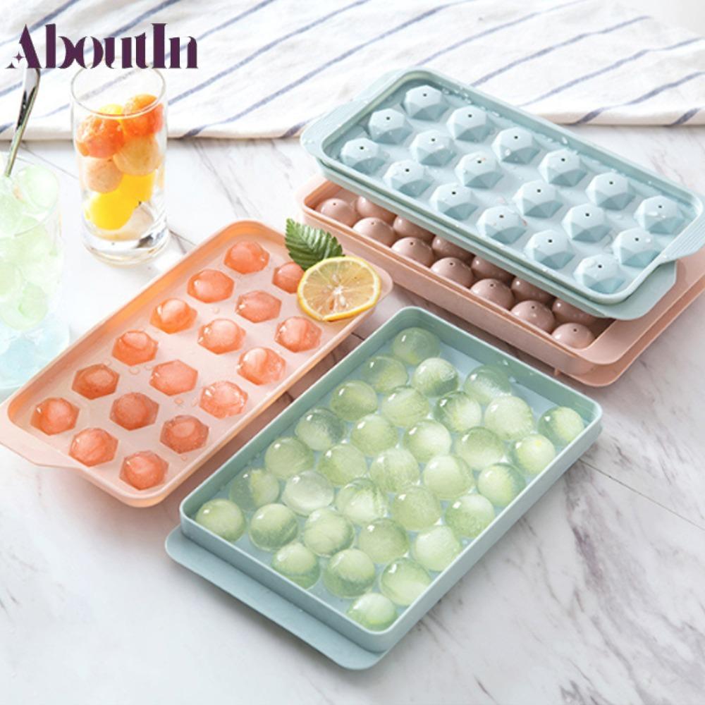 Máy làm đá viên GIỚI THIỆU, Khay đá viên mùa hè đông lạnh nhanh, Vòng cấp thực phẩm có nắp Máy làm đá tự chế Nhà bếp