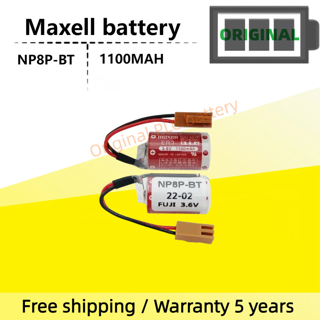 FUJI NP8P-BT pin PLC Bộ điều khiển màn hình cảm ứng Pin lithium 3.6V ER3 Mới