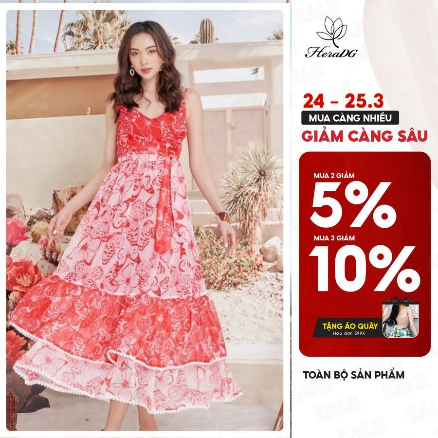 Đầm maxi 2 dây HeraDG - SDPBA031