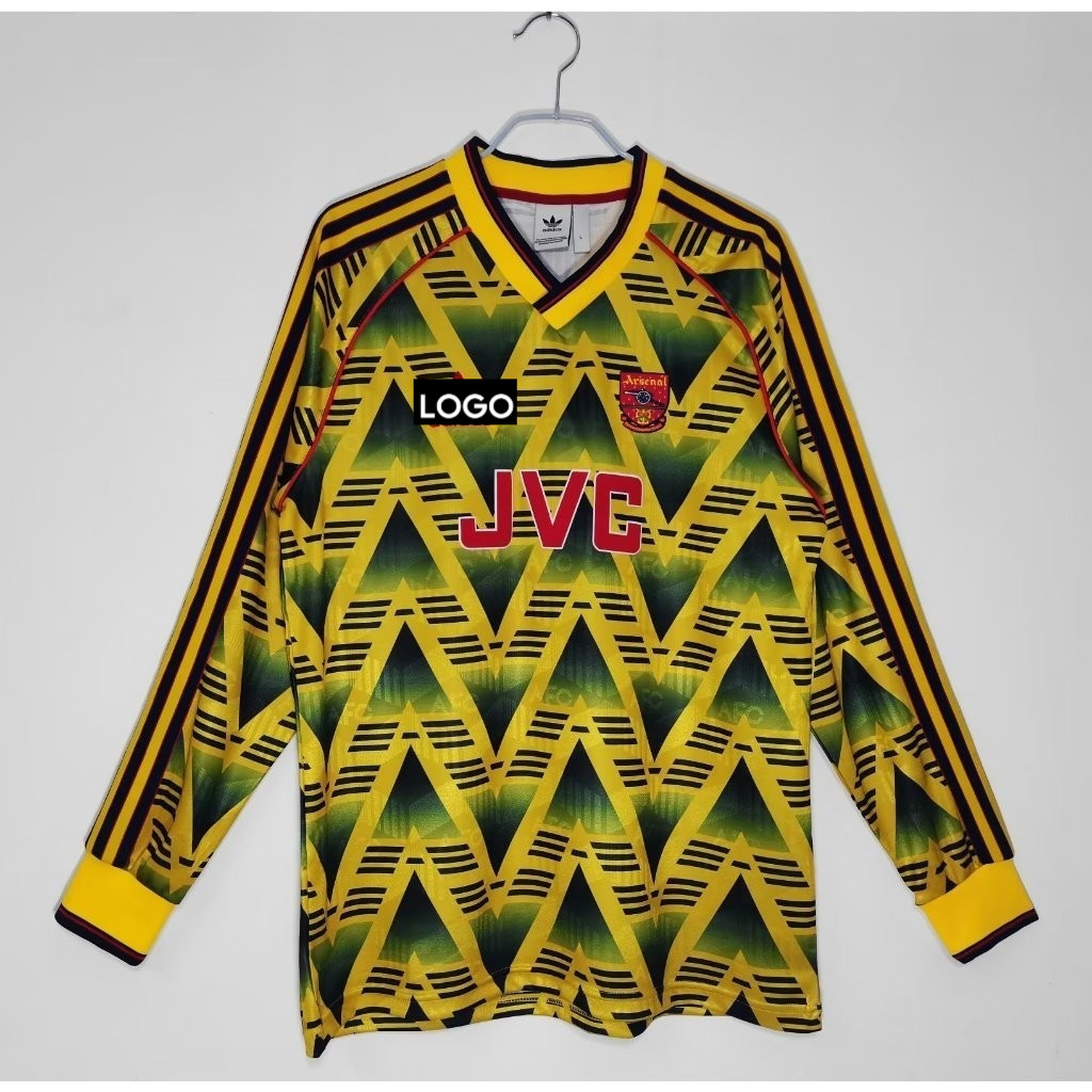 Arsenal 91-93 Sân khách Retro Áo bóng đá 1991 / 93 Arsenal Sân khách Vintage Jersey S-XXL Áo bóng đá