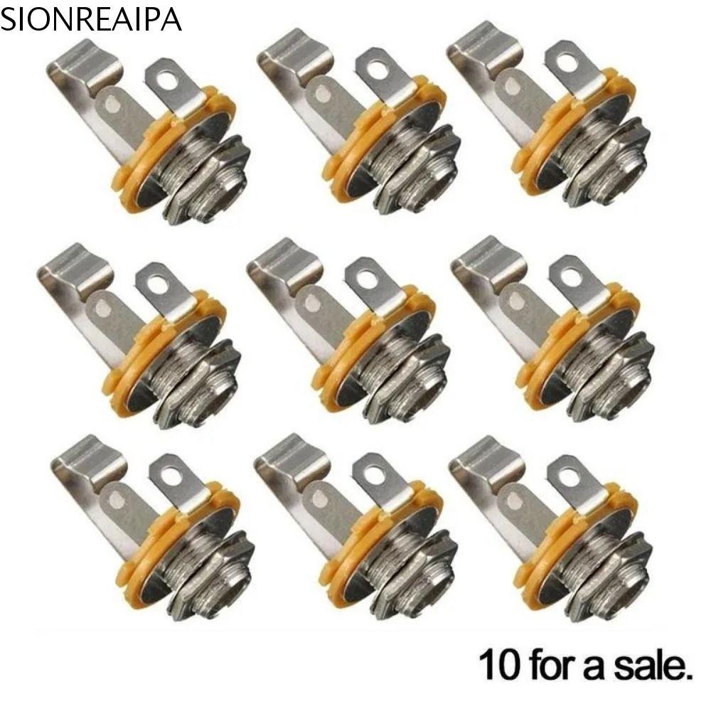 SIONREAIPA 10 Chiếc Đàn Guitar Điện Đầu Vào Jack, Cắm Ổ Cắm 1 / 4 "(6.35mm) Đàn Guitar Mono Jack Ổ C