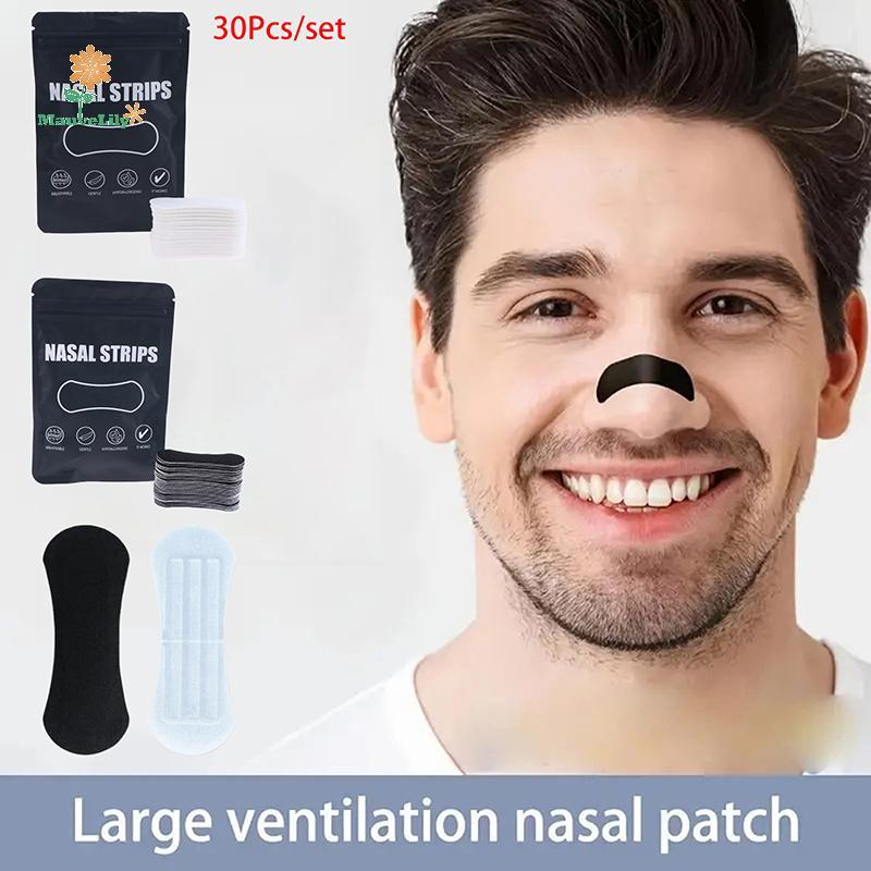 LILY 30 Chiếc Tốt Hơn Thở Mũi Dải Thở Để Ngủ Tốt Hơn Chống Ngáy Thở Tốt Mũi Dải Bla Hình Bầu Dục Mũi