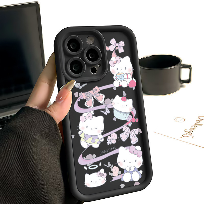 Ốp Lưng cho OPPO A9 2020/A5S/A3S/A3X/A5 pro/A15/A16/A16K/A17 Dây đeo nơ Hello Kitty TPU Soft Shell c