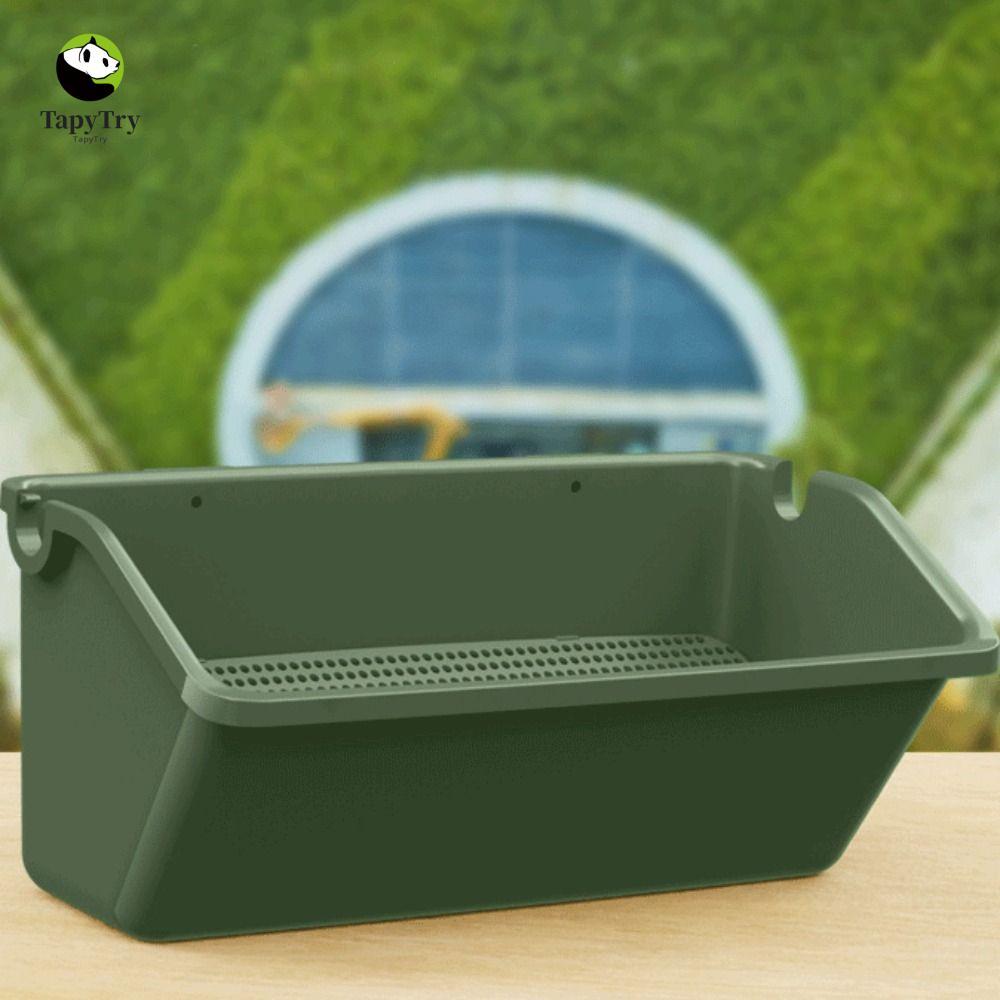 Hộp trồng cây ALISON, Chậu hoa nhựa dọc, Khung hoa treo tường Cây mọng nước màu xanh lá cây Ban công