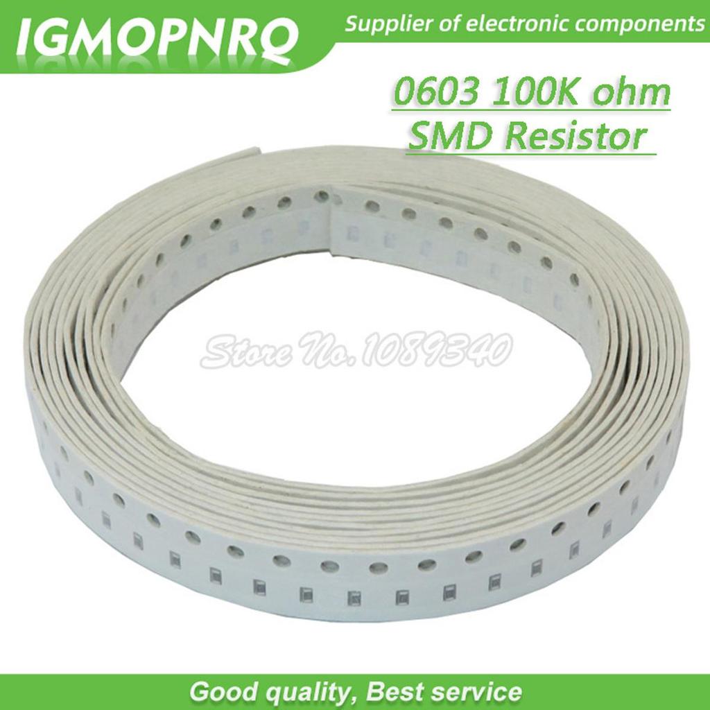 300 CÁI 0603 Chip Điện trở cố định Điện trở SMD 100K ohm 104 GMOPNRQ