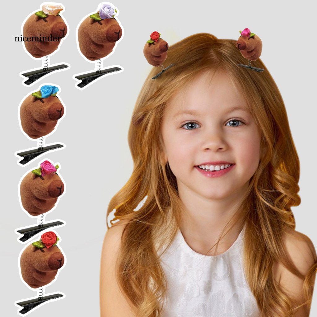 ZNCE _ Kẹp Tóc Capybara Dễ Thương Capybara Thiết Kế Kẹp Tóc 5 Chiếc Kẹp Tóc Capybara Dễ Thương Có Kí