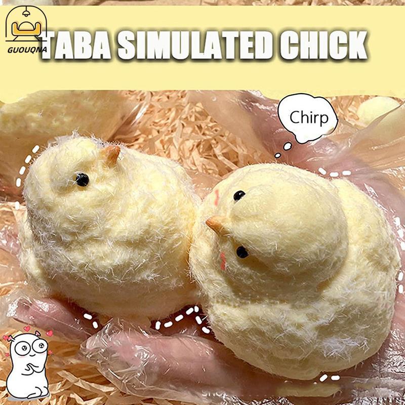 GUOUQNA Squishy Chien Kawaii Handmade Silicone Mềm Floed Vàng Chien Seal Mềm Chien Trẻ Em Quà Tặng S