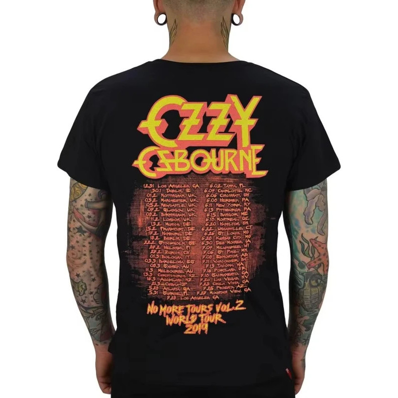 Ozzy Osborne No More Tour In Hình Áo nam Nữ Làm Bằng Cotton Cao Cấp. Tay ngắn tốt