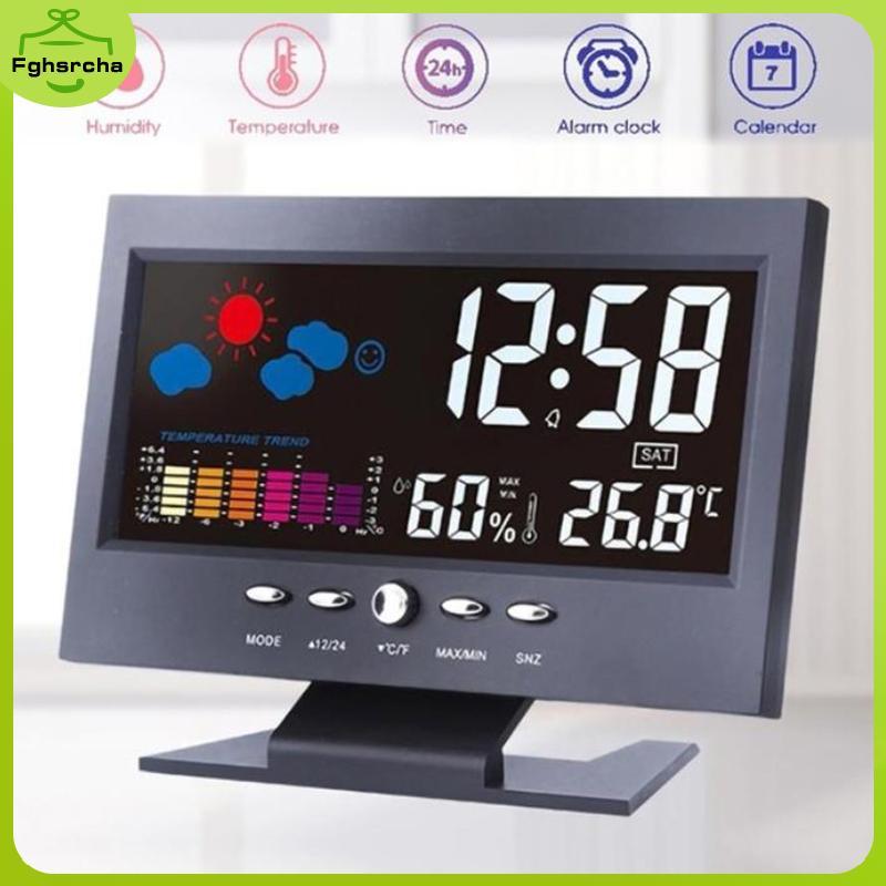 Màn hình màu LCD Kỹ thuật số Balight Báo động báo động Clo Trạm dự báo thời tiết