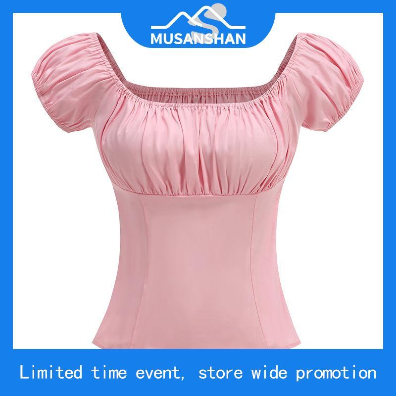 Áo thun ôm tay ngắn phồng nữ basic - Sera Top - APRILLE