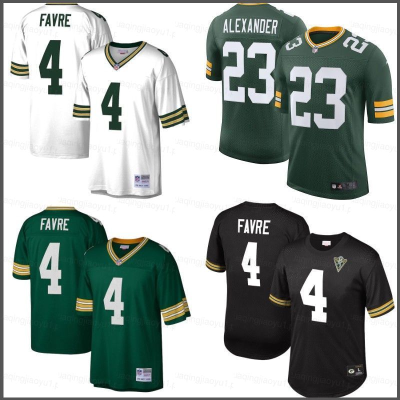 HQ2 Green Bay Packers NFL Áo Bóng Đá Số 23 Alexander Số 4 Áo Thun Nữ Huyền Thoại Jersey Thể Thao Tee