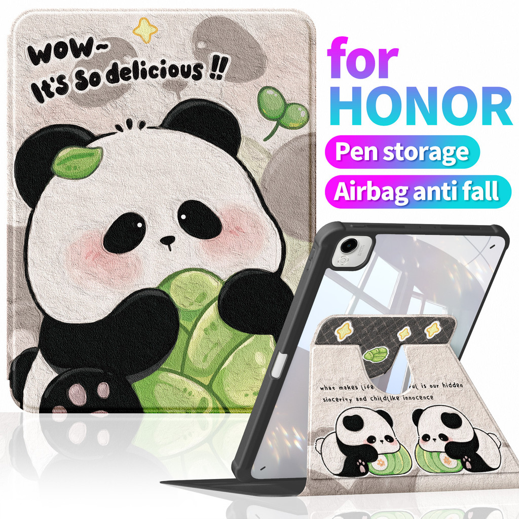 A1271 Bamboo Shoot Panda Thích hợp cho Vỏ bảo vệ HONOR Pad X9a 11.5 "丨 Da + TUP Soft Edge + Thiết kế