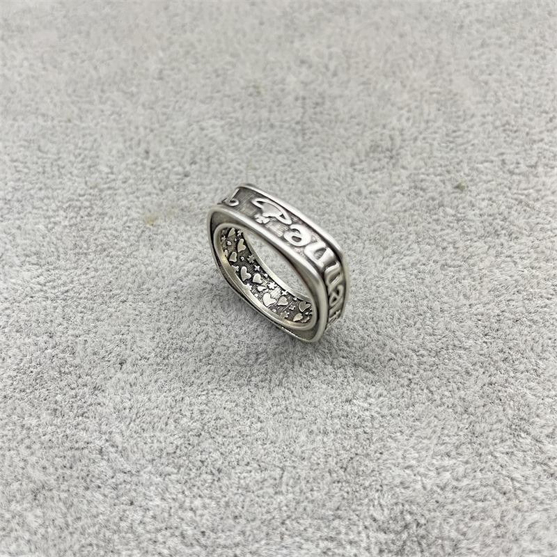 Spot Goods#Empress Dowager Ring Vivian Saturn Thai Silver Ring Deep Engraving Vintage Silver Ring Eu