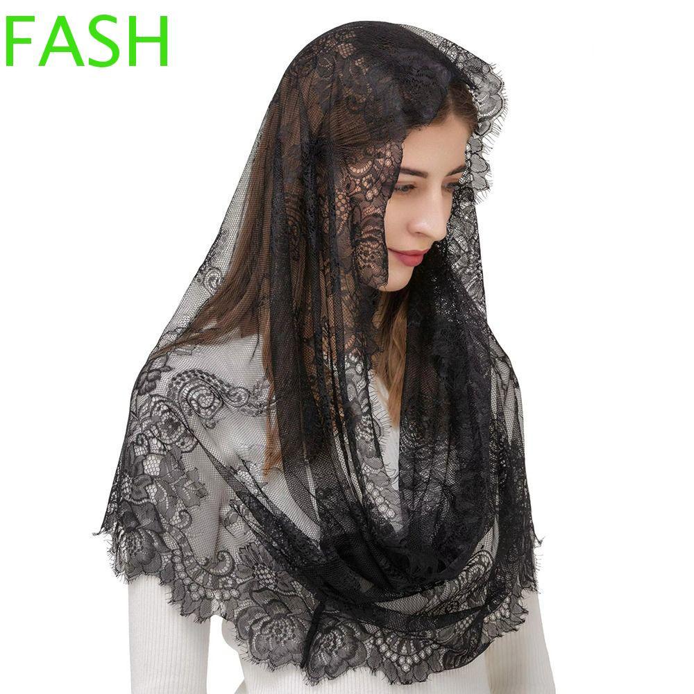 Veil ren FASH, Mantilla cô dâu màu đen trắng thanh lịch, đám cưới mới về phong cách Tây Ban Nha Lati