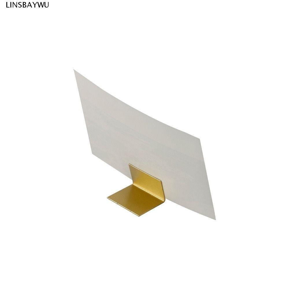 LINSBAYWU Place Card Holder, DIY Name Card Clip Stand, Display Stand Thẻ giá kim loại bền Lễ kỷ niệm