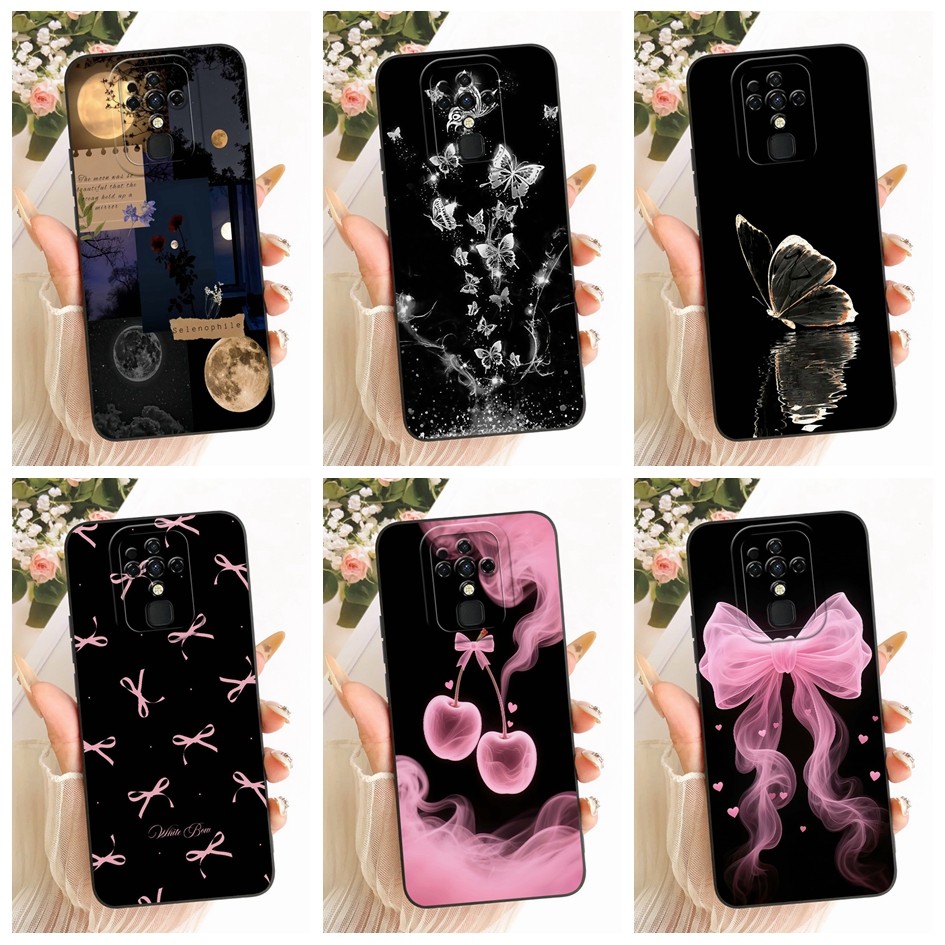 Vỏ Cho Tecno Camon 16 CE7 CE7j CE9h Vỏ Điện Thoại Bướm Thời Trang Silicon Mềm Cho Tecno Camon 16 Pro
