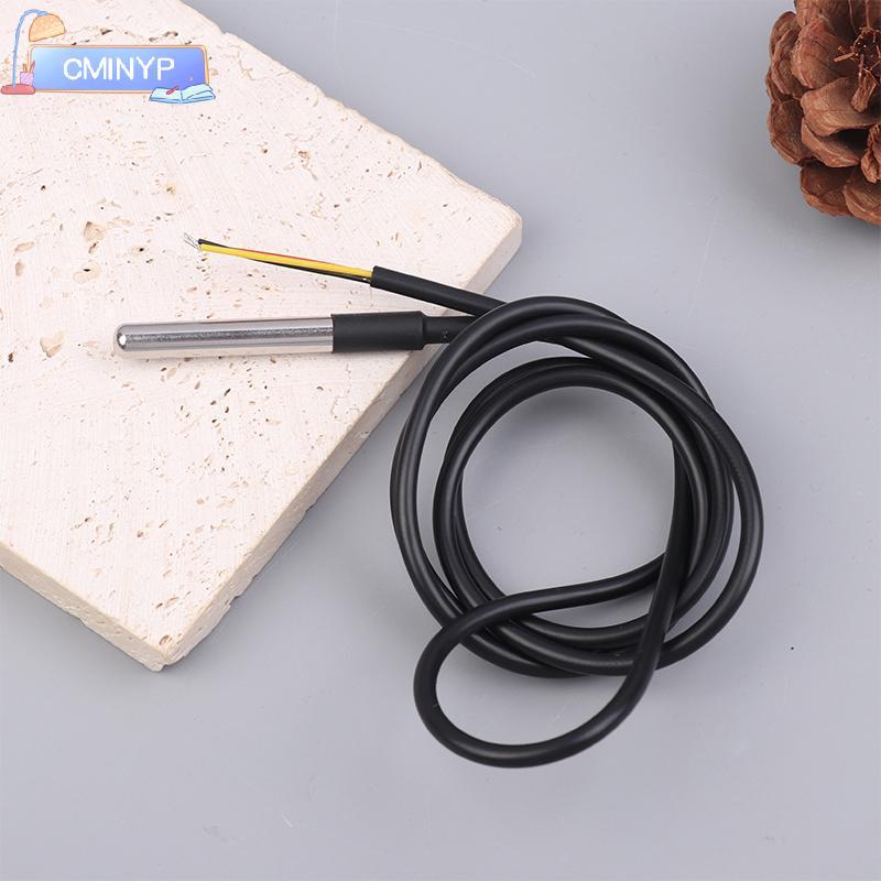 CMINYP DS18b20 Thép không gỉ đóng gói chống nước DS18B20 18B20 Cảm biến nhiệt độ Cáp thăm dò nhiệt đ