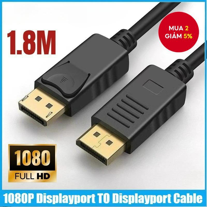Cáp DisplayPort 1.8M 4K DP sang DP cho TV, PC, Laptop, Màn hình máy tính, Truyền phát video và âm th