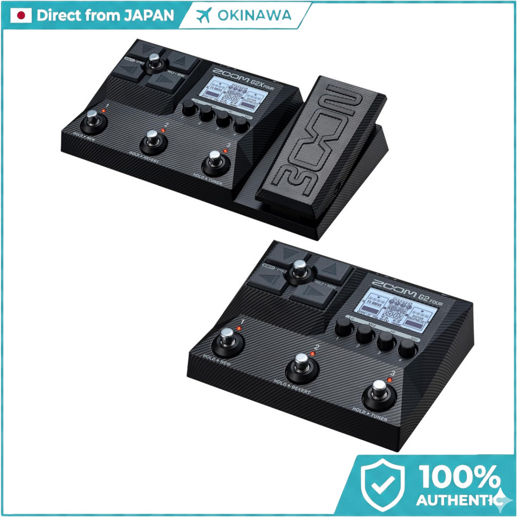 ZOOM G2 FOUR / G2X FOUR Guitar Multi-Effects Pedal Amp Simulator, 22 Amp & IR Cab Models, 79 Effects