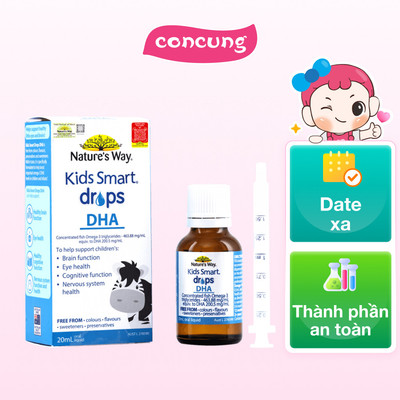 Combo 2 Thực phẩm bảo vệ sức khỏe Kids Smart Drops DHA