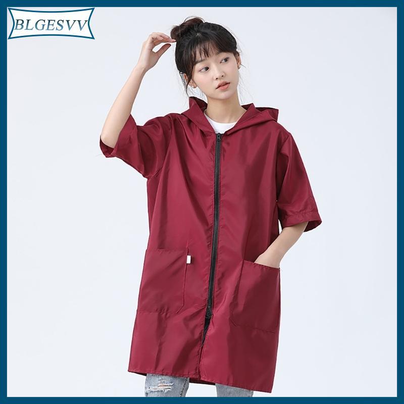 Blg Chống Thấm Nước Tạp Dề Áo Khoác Làm Việc Hộ Gia Đình Nhà Bếp Nấu Ăn Tạp Dề Smock Có Túi Lớn Salo