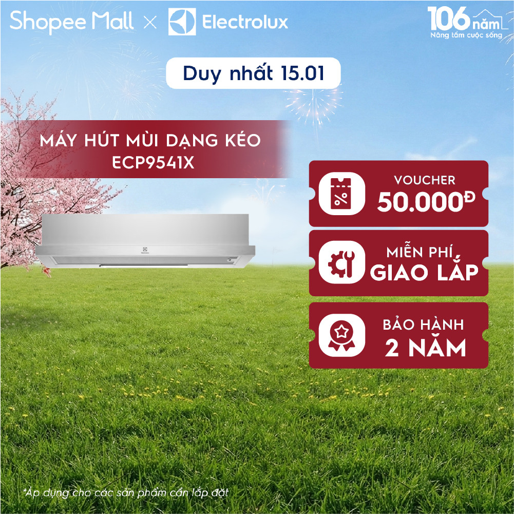 Máy hút mùi Electrolux dạng kéo UltimateTaste 300 90cm - ECP9541X - Bộ lọc 5 lớp