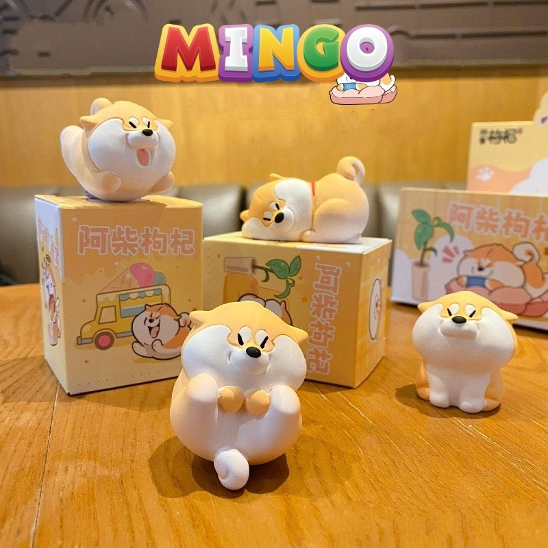 Mô Hình Decor Shiba Tinh Ngịch Mini Cute Trang Trí Bàn Làm Việc Phòng Làm Đồ Trang Trí Xe Ô Tô - Min