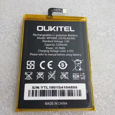 Pin Oukitel Oukitel wp5000 chính hãng WP5000 Pin điện thoại di động Pin bảng điện 5200mAh