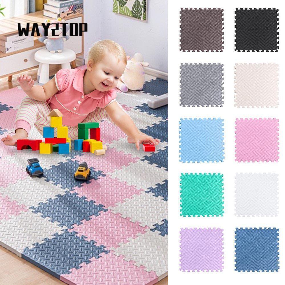 WAY2TOP Thảm trẻ em, Nệm xốp Bebe Sàn xếp hình cho bé, Máy mát xa bảo vệ thể thao Đồ chơi giáo dục E