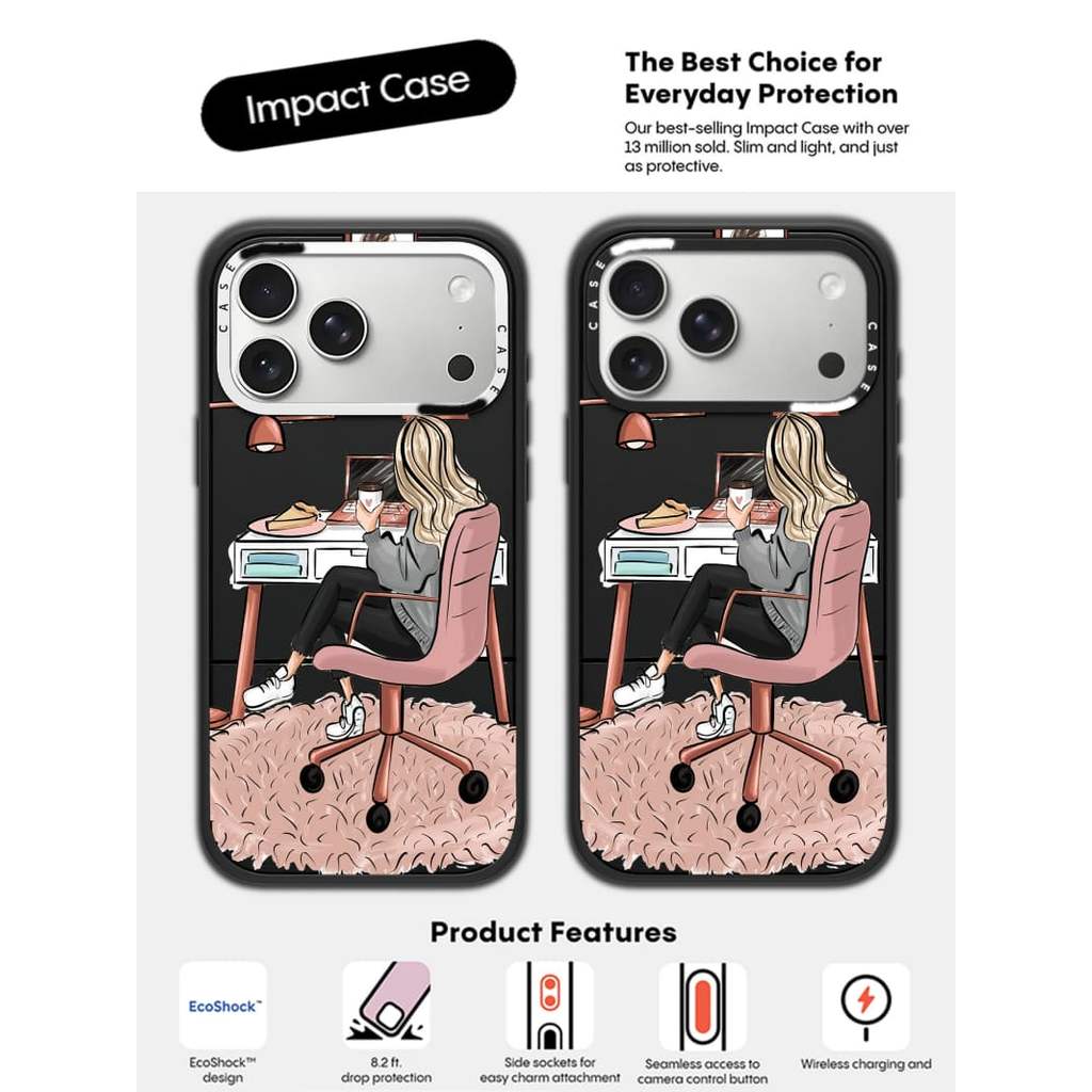 CASECASE X Công Việc Hàng Ngày Thường Ngày Ốp Lưng Máy Ảnh Trắng Vòng Phiên Bản Mờ Đen Cứng Hút Từ T