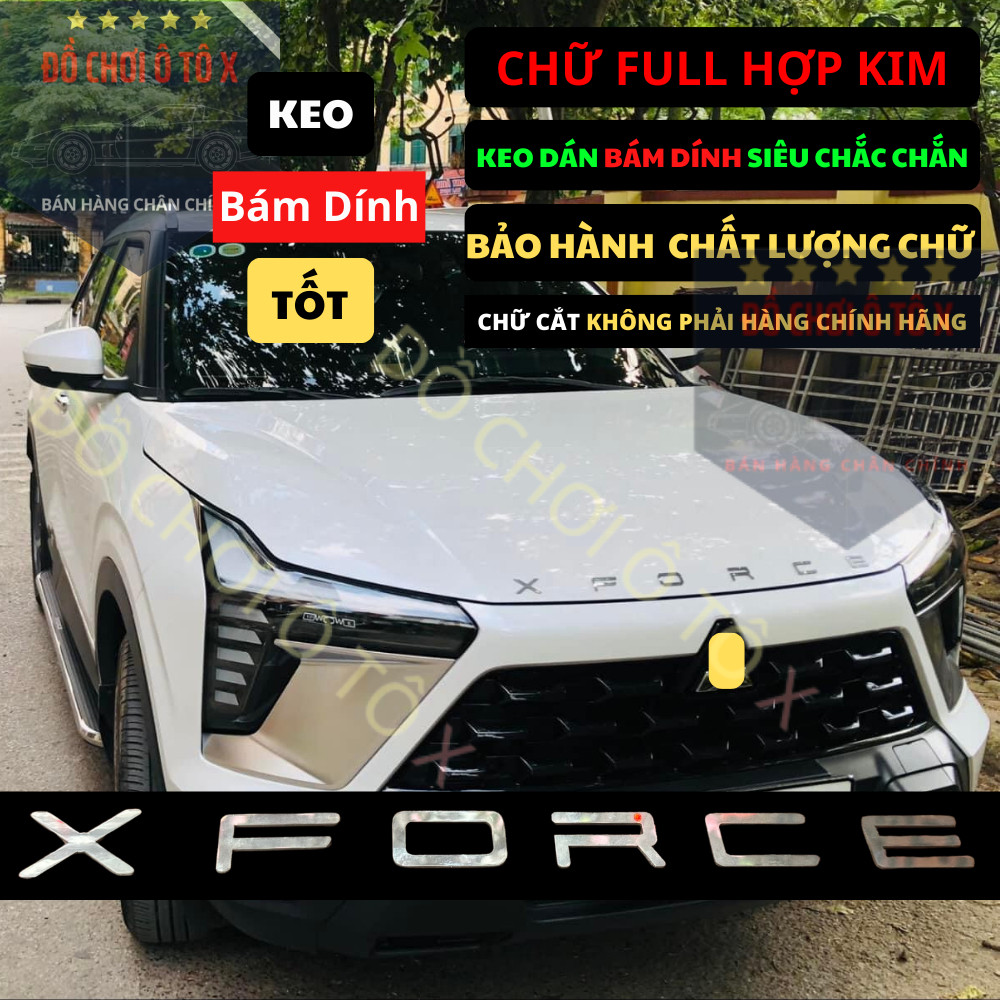 Chữ Xforce 3D phay xước phong cách kiểu dáng mới