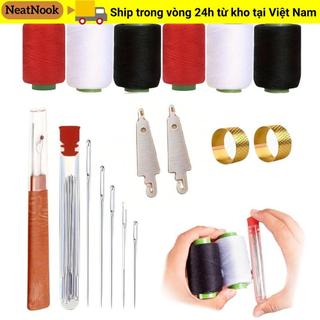 NEATNOOK Bộ dụng cụ sửa chữa may vá đa năng 31/34/37 chi tiết, dễ cầm tay, kèm kim trên cùng, dùng cho DIY