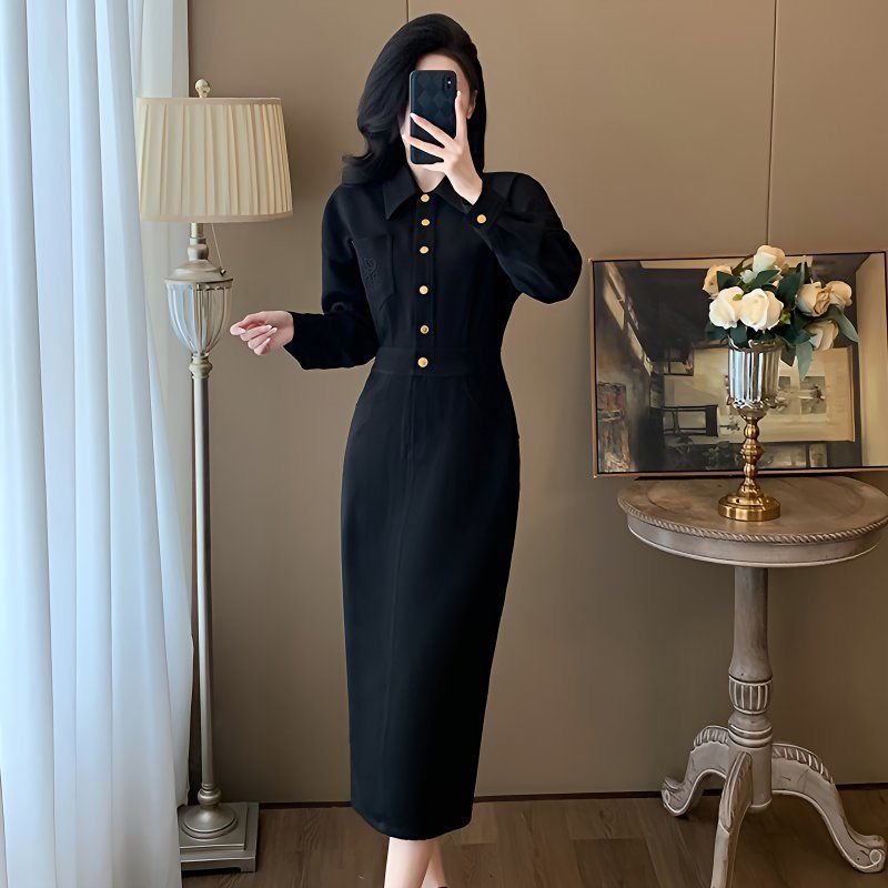 Đầm eo mỏng vải cao cấp nhẹ cho mùa thu, sang trọng và mới lạ - PCT7