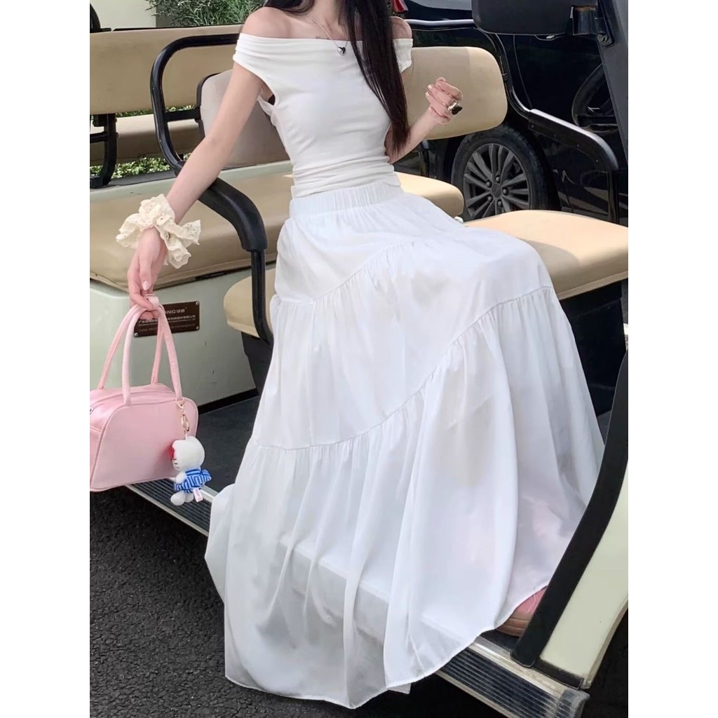 Váy thường ngày nữ Lovito Phong cách cơ bản Váy dài hoa màu trơn mùa hè L85AD112 / 6