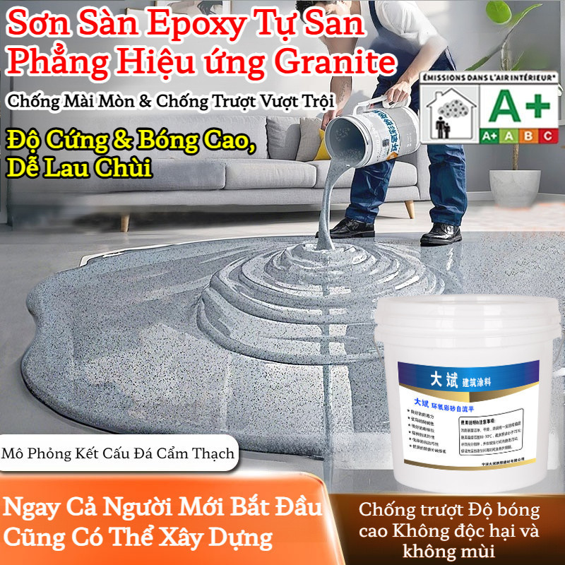 🏭Một Lần Thi Công/Epoxy Cát Màu🌿Sơn Sàn Epoxy Cát Màu Tự San Bằng/Sơn Sàn Epoxy Cát Màu Chống Mài Mò