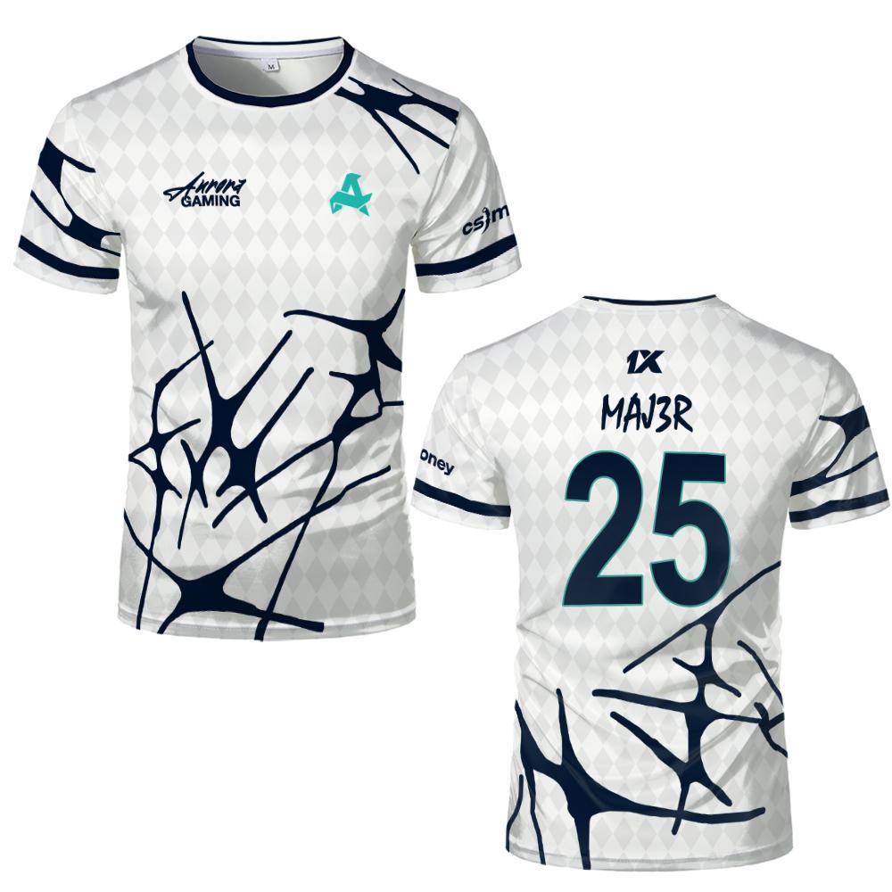 Esports Team Aurora Gaming Jersey Áo thun nam XANTARES 99 CS2 Pro League Player Huấn luyện đồng phục