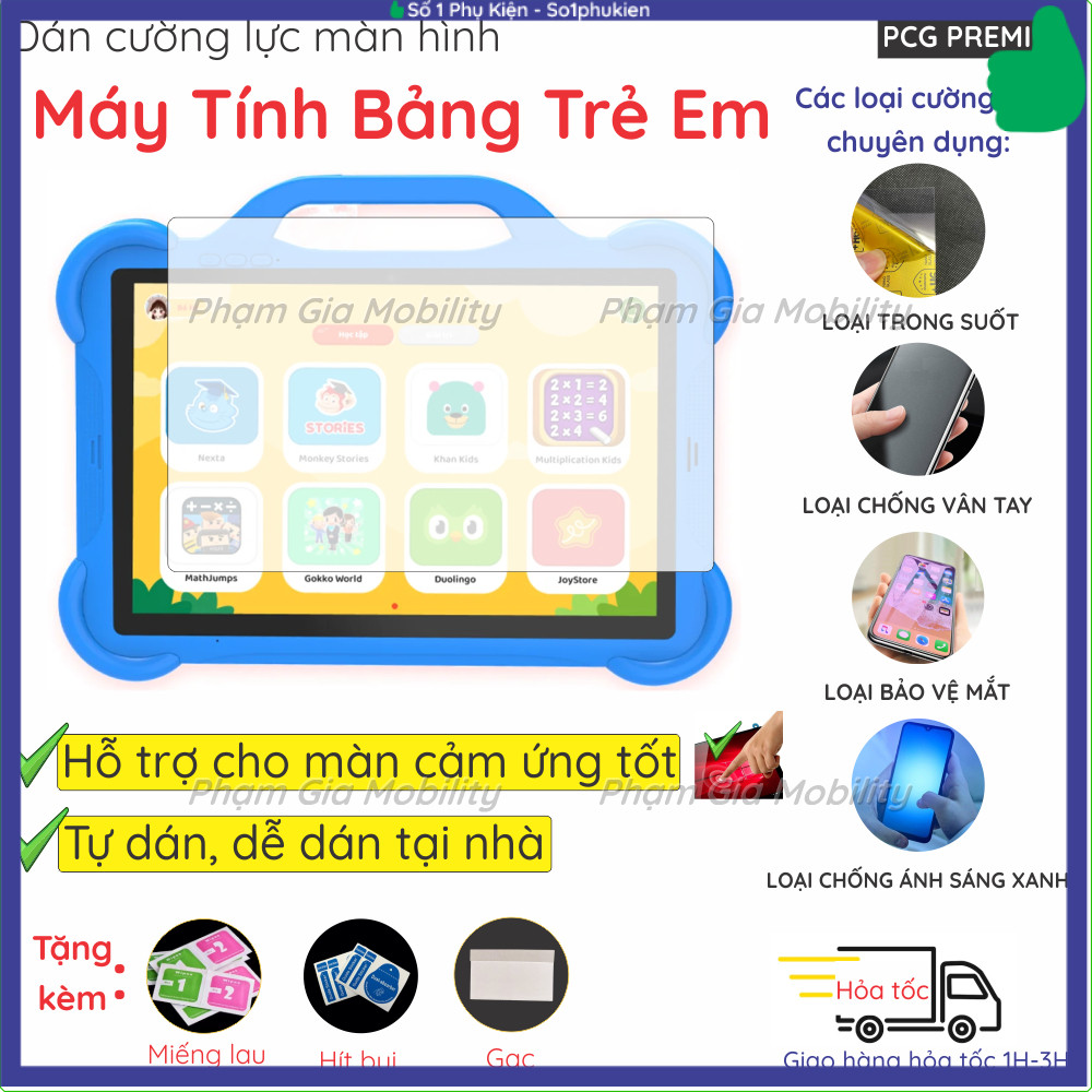 Dán cường lực màn hình dành cho tablet, máy tính bảng học tập trẻ em dành cho các dòng Winny, K15 K1
