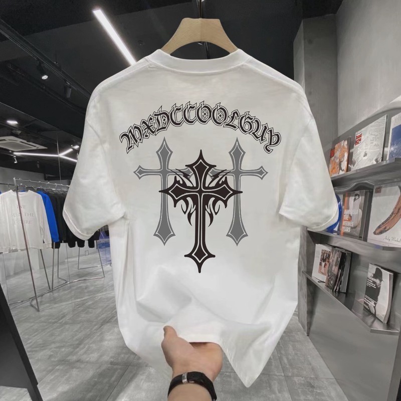 Hàng có sẵn Chrome---Áo thun nam nữ in họa tiết Heart-s 0123