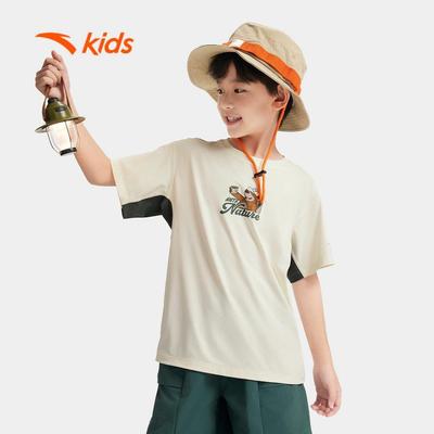 Áo Phông Thời Trang Ngắn Tay Bé Trai Thoải Mái, Năng Động Anta Kids 3525C6106. Bảo Hành Chính Hãng ANTA Kids