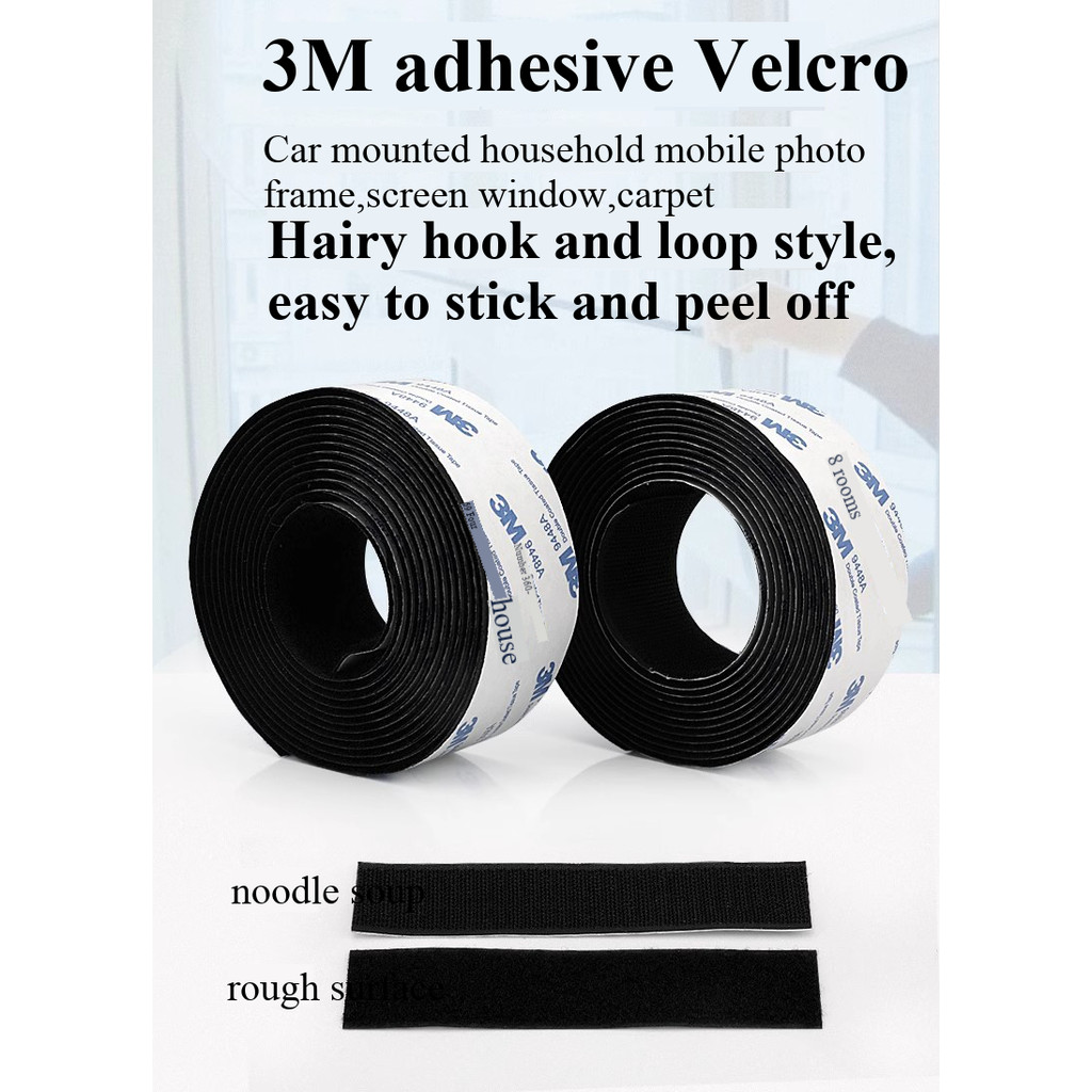 Băng dính móc 3M 5 m × 20 mm / 3M9448A Acrylic / Chịu nhiệt 120°C / Rèm-Car-DIY / Tàu cùng ngày / 10